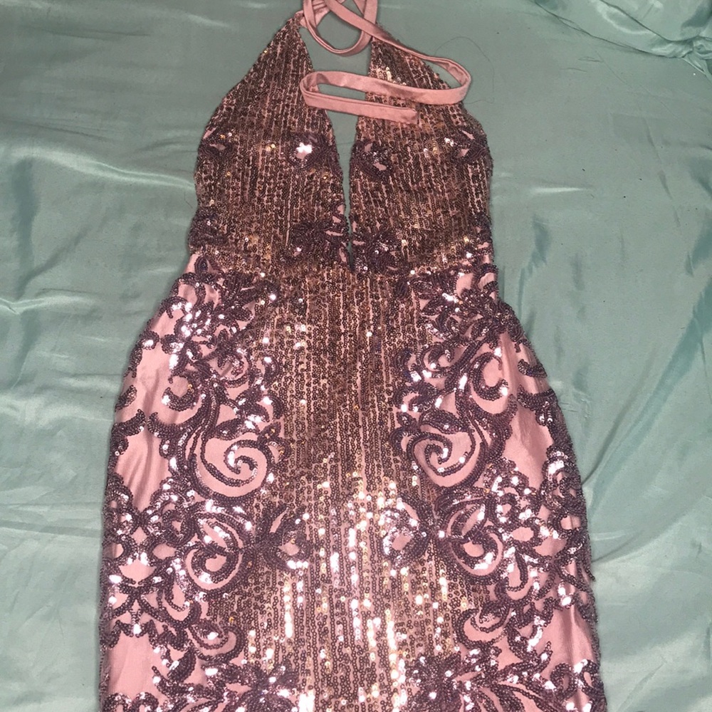 Custom made pink sparkly dress